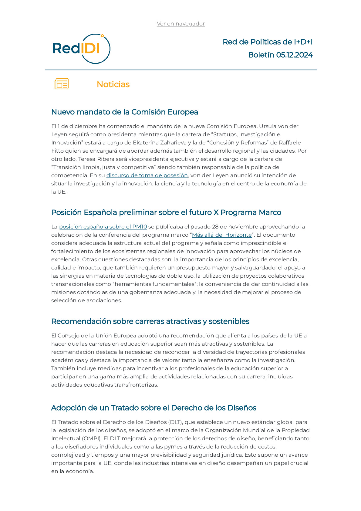Boletín de actualidad 05.12.2024 de la Red IDI