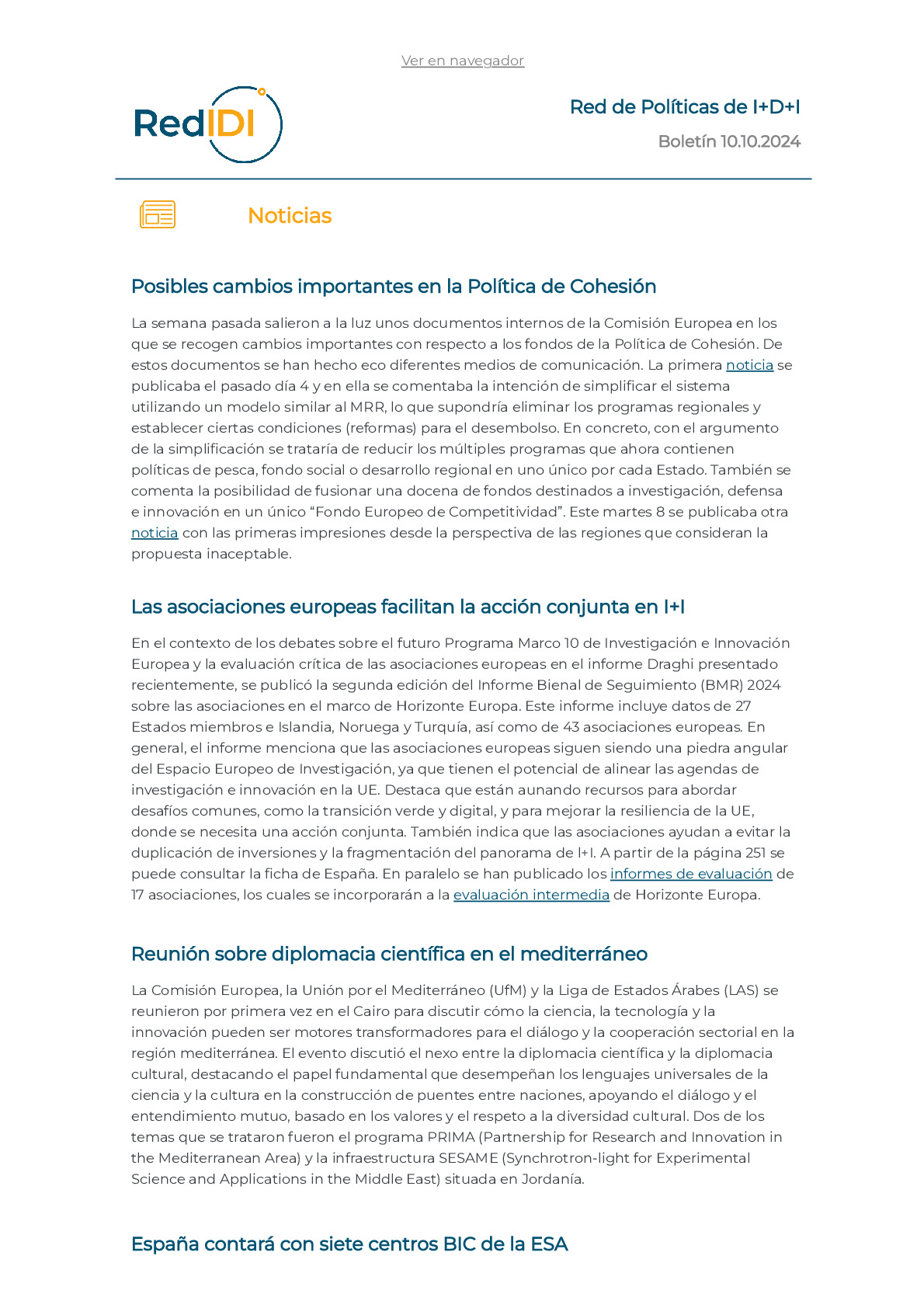 Boletín de actualidad 10.10.2024 de la Red IDI