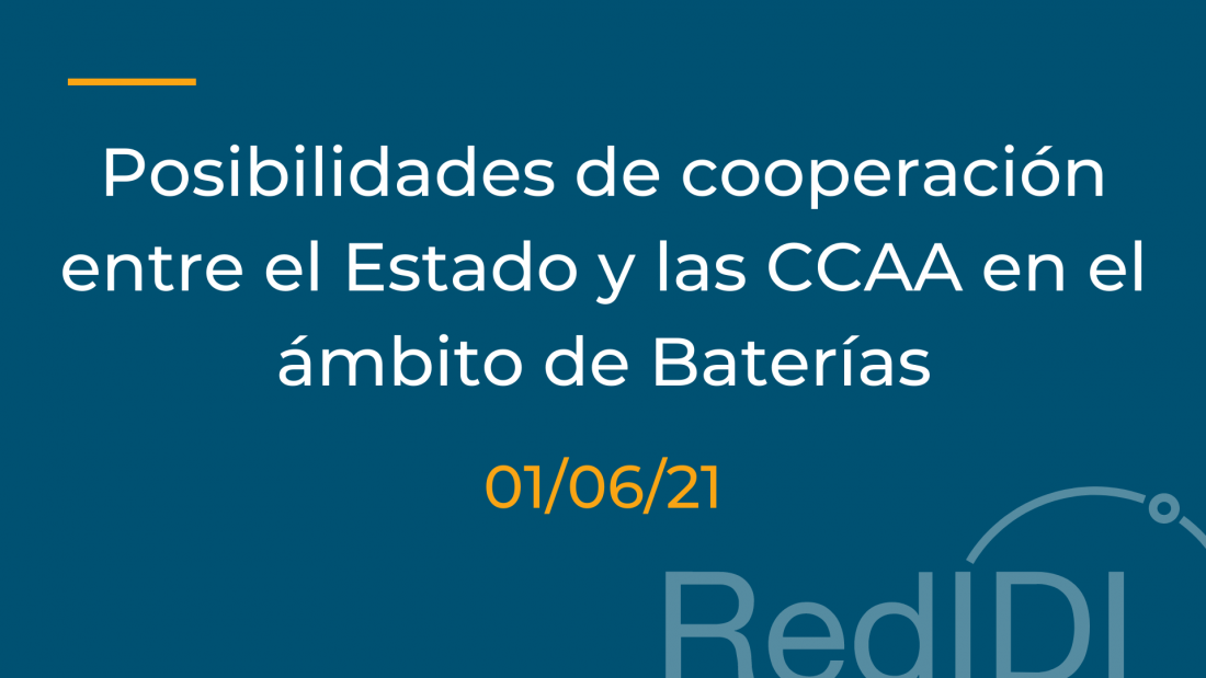 Imagen Cooperación Estado CCAA Baterías